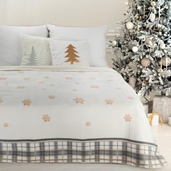 ArtFir Vianočná deka ANGEL 02 | biela/čierna 200 x 220 cm