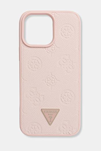 Puzdro na mobil Guess iPhone 16 Pro Max ružová farba, GUHMP16XPGBTMP