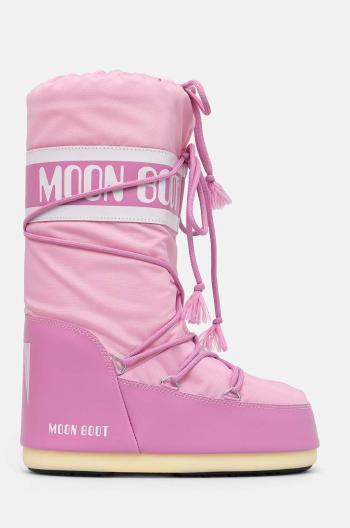 Snehule Moon Boot MB ICON NYLON ružová farba, 80D1400440 J001