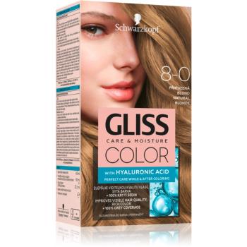 Schwarzkopf Gliss Color permanentná farba na vlasy odtieň 8-0 Natural Blonde 1 ks