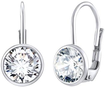 Silvego Elegantné strieborné náušnice s čírymi Swarovski Zircon SILVEGOB70607S