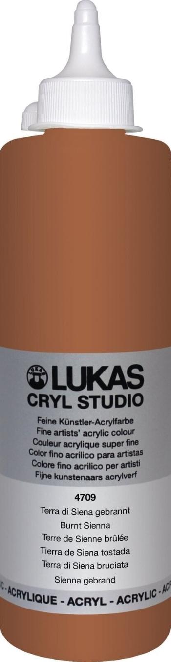 Lukas Cryl Studio Plastic Bottle Akrylová farba Burnt Sienna 500 ml 1 ks