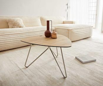Konferenčný stolík Ekrem 65x40 cm keramický krížový podstavec Laminam®