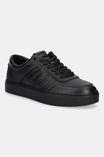 Tenisky Calvin Klein CLEAN CUP LOW LACE TAPE čierna farba, HM0HM01898