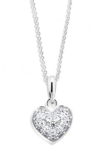 Cutie Jewellery Zlatý prívesok v tvare srdca so zirkónmi Z6307-2409-40-10-X-2
