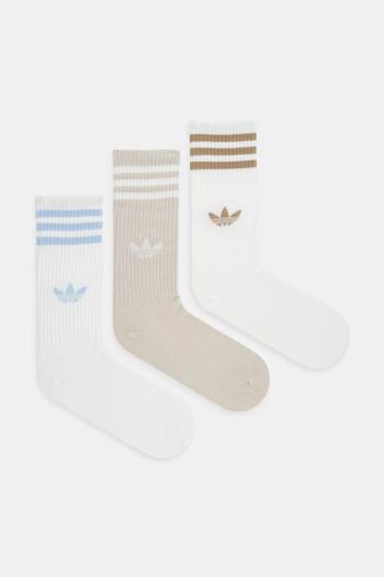 Ponožky adidas Originals 3-Stripes 3-pak biela farba, JV7420