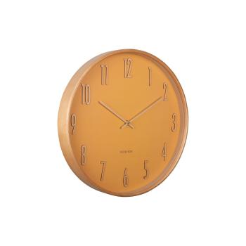 Dizajnové nástenné hodiny Karlsson 5996YE žlté,priemer 40 cm