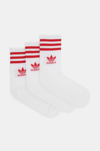 Ponožky adidas Originals 3-pak biela farba, JF6357