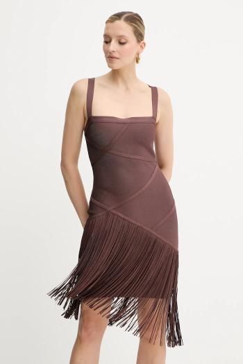 Šaty Herve Leger Josephine červená farba, mini, priliehavé, FRI8513807