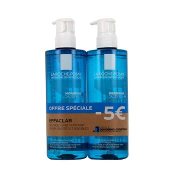 La Roche Posay Súprava čistiacich penových gélov bez mydla Effaclar (Purifying Foaming Gél) 2 x 400 ml