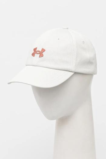 Šiltovka Under Armour béžová farba, s nášivkou, 1376705