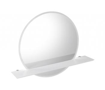 SAPHO - VISO guľaté zrkadlo s LED osvetlením a policou, ø 60cm, biela mat VS060-01