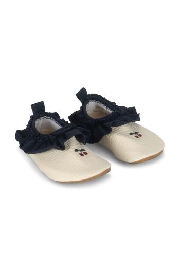 Detské topánky do vody Konges Sløjd SAILOR FRILL SWIM SHOES béžová farba, KS102708