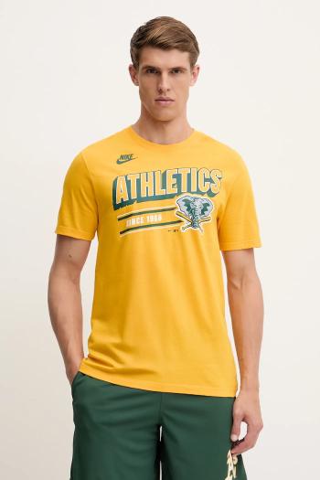 Bavlnené tričko Nike Oakland Athletics 1982-92 pánske, oranžová farba, s potlačou, N199-79Q-OKA-CUE