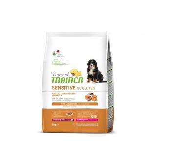 Natural Trainer No gluten puppy&junior medium/maxi losos granule 3 kg