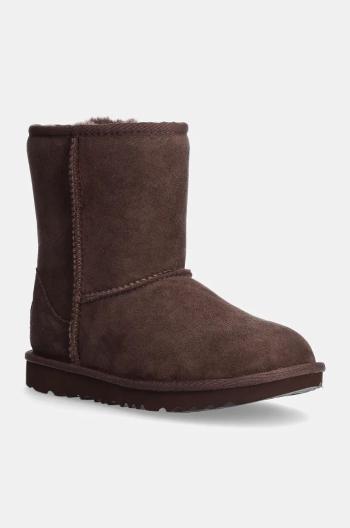 Detské semišové snehule UGG Classic II čierna farba