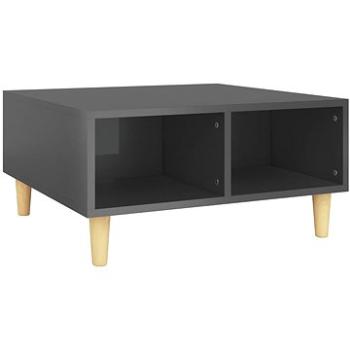 SHUMEE Konferenčný stolík sivý vysoký lesk 60 × 60 × 30 cm drevotrieska, 805985