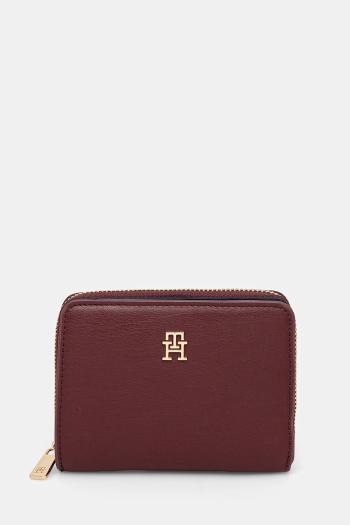 Peňaženka Tommy Hilfiger dámska, bordová farba, AW0AW17742