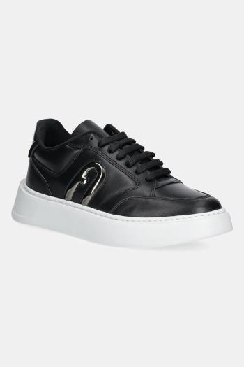 Kožené tenisky Furla Lace-Up Sneaker čierna farba, YJ92SPT A 0203 F2200