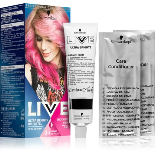 Schwarzkopf LIVE Ultra Brights or Pastel semipermanentná farba na vlasy odtieň 093 Shocking Pink 1 ks