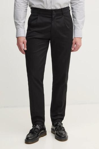 Nohavice Calvin Klein pánske, čierna farba, strih chinos, K10K114104