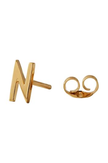 Pozlátená strieborná náušnica Design Letters 90401001N