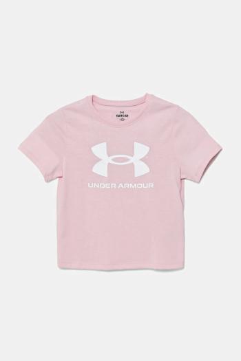 Detské tričko Under Armour BIG LOGO SS ružová farba, 1389756