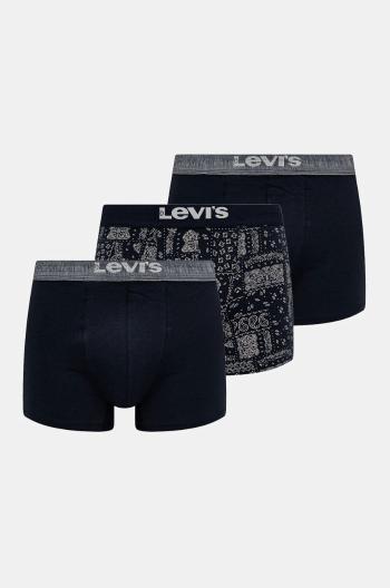 Boxerky Levi's 3-pak pánske, tmavomodrá farba, 37149-1037