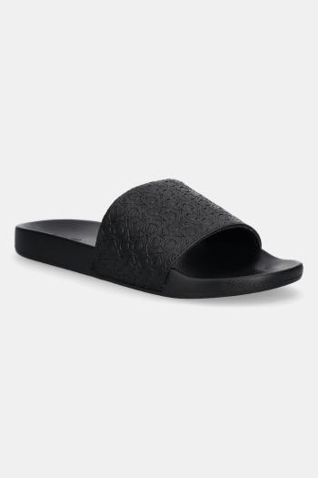 Šľapky Calvin Klein POOL SLIDE MONO čierna farba, HM0HM01968