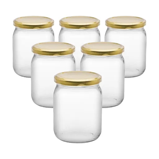 6-dielna sada zaváracích pohárov s viečkom, 540 ml