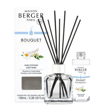Maison Berger Paris Darčeková sada aróma difuzér Cube + náplň Cozy Musk 100 ml