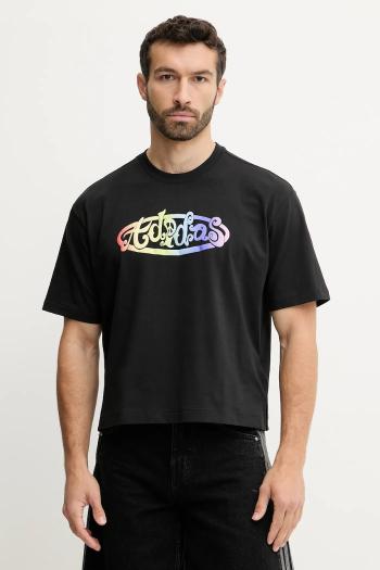 Tričko adidas Originals Pride x Jeremy Scott čierna farba, s potlačou, JY2011
