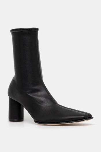 Členkové topánky MM6 Maison Margiela dámske, čierna farba, na podpätku, S66WU0120.P7973