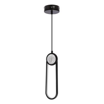 Závesná lampa LACRIMA čierna 10cm 15W LED 3000K biely kryt