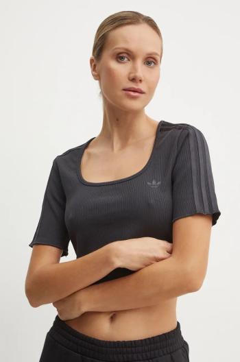 Tričko adidas Originals Femme Galore Baby Tee dámske, čierna farba, JN3013