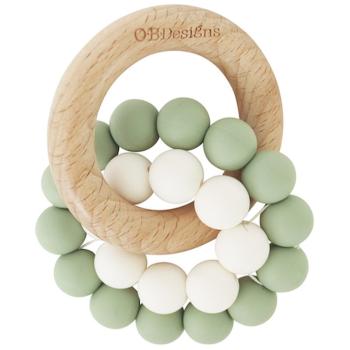 O.B Designs Teether Toy hryzadielko Mint 3m+ 1 ks