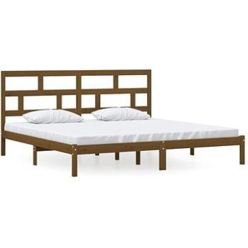 Rám postele medovo hnedý masívna borovica 200 × 200 cm, 3101241