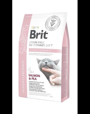 BRIT Veterinary Diets Cat Hypoallergenic Dieta veterinara pentru pisici cu alergii si probleme deramatologice2 kg