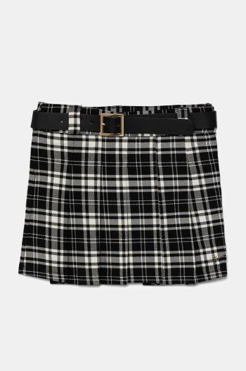 Dievčenská sukňa Guess čierna farba, mini, áčkový strih, J4BD06 WFT50