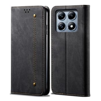 DENIM Peňaženkový kryt pre Xiaomi 14T Pro čierny