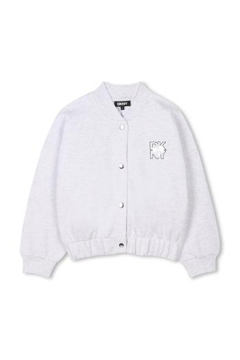 Detská bunda bomber Dkny šedá farba, D62284