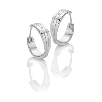 Hot Diamonds Luxusné strieborné kruhové náušnice s diamantmi Trio DE840