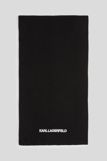 Šál Karl Lagerfeld čierna farba, A3W33144