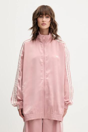 Mikina adidas Originals Satin Tt ružová farba, s nášivkou, KC8812