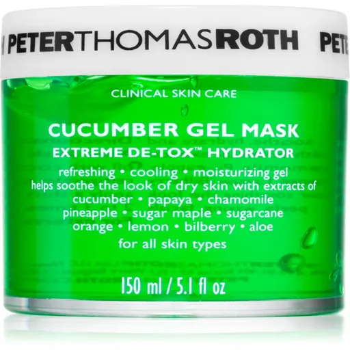 Peter Thomas Roth Cucumber De-Tox Gel Mask hydratačná gélová maska na tvár a očné okolie 150 ml