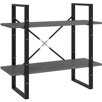 Shumee s 2 policami sivá 80 × 30 × 70 cm masívna borovica, 806454
