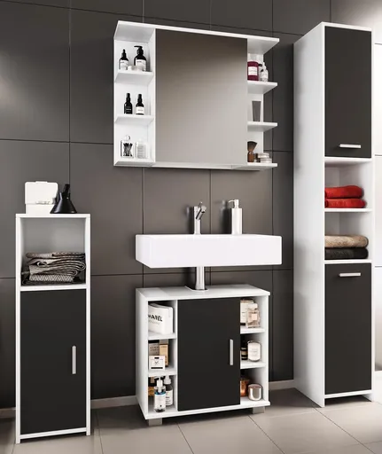 VCM 4dílná koupelnová sada Zalo II, bílá