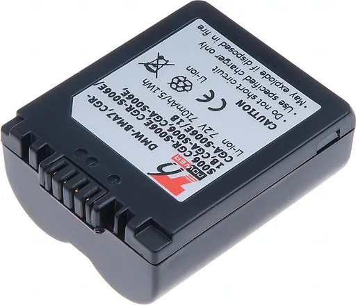 Batéria T6 Power Panasonic DMW-BMA7, CGR-S006, CGR-S006E, CGA-S006, BP-DC5-E, 710mAh, 5,1Wh