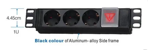 10" napájací panel OC 3x230V-2m PPO Black