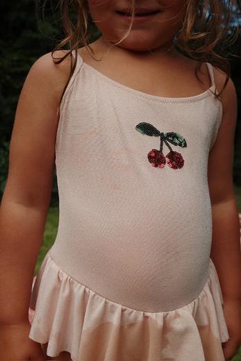 Jednodielne detské plavky Konges Sløjd JADE SWIMSUIT béžová farba, KS103043